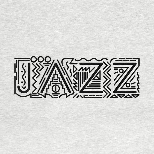 JAZZ Aztec Typography in Black by JDP Designs